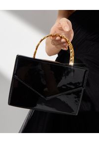 AMINA MUADDI - Czarna torebka Pernille z kryształami. Kolor: czarny