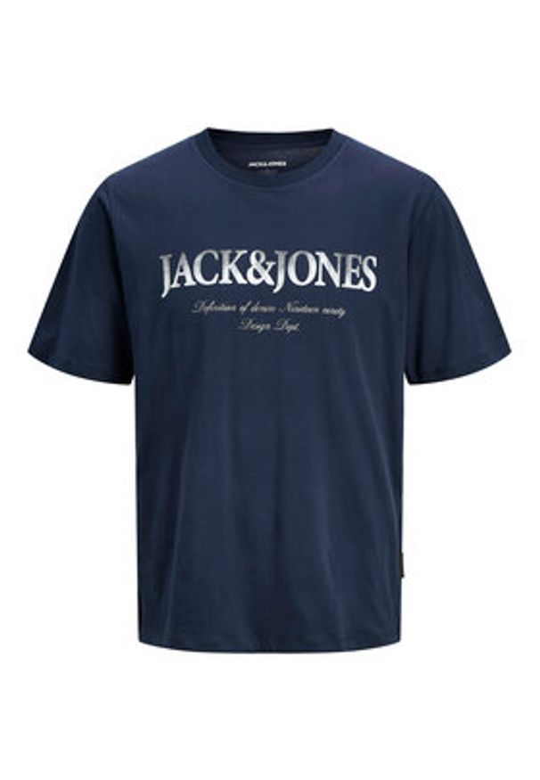 Jack & Jones T-Shirt Evin 12290173 Niebieski Regular Fit. Kolor: niebieski. Materiał: bawełna