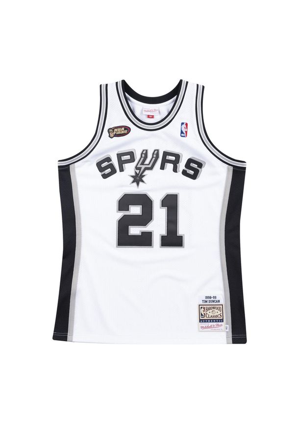 Mitchell & Ness - Koszulka Nba San Antonio Spurs Tim Duncan. Kolor: biały. Sport: koszykówka