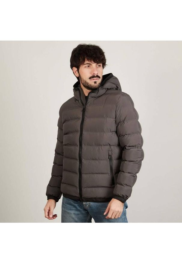 Geox - Kurtka GEOX SPHERICA HOOD JKT Szary. Kolor: szary. Materiał: tkanina