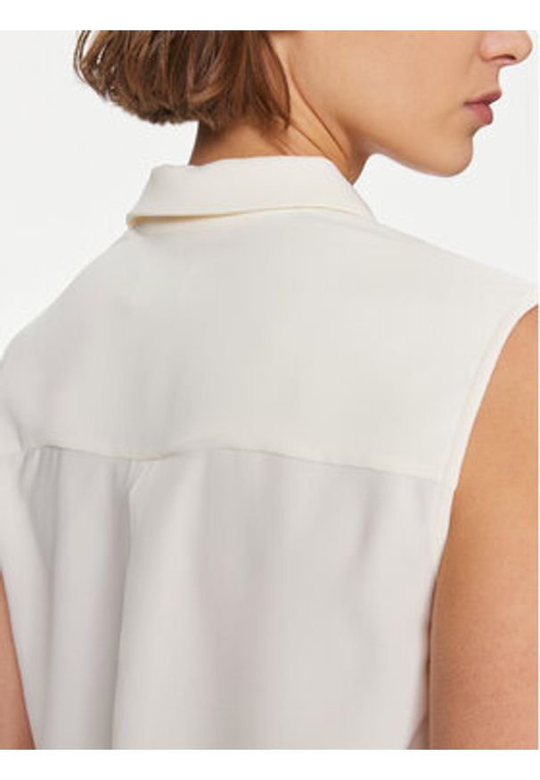 Calvin Klein Koszula K20K207031 Écru Regular Fit. Materiał: syntetyk