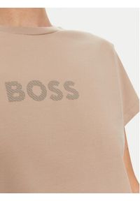 BOSS - Boss T-Shirt 50527303 Beżowy Relaxed Fit. Kolor: beżowy. Materiał: bawełna