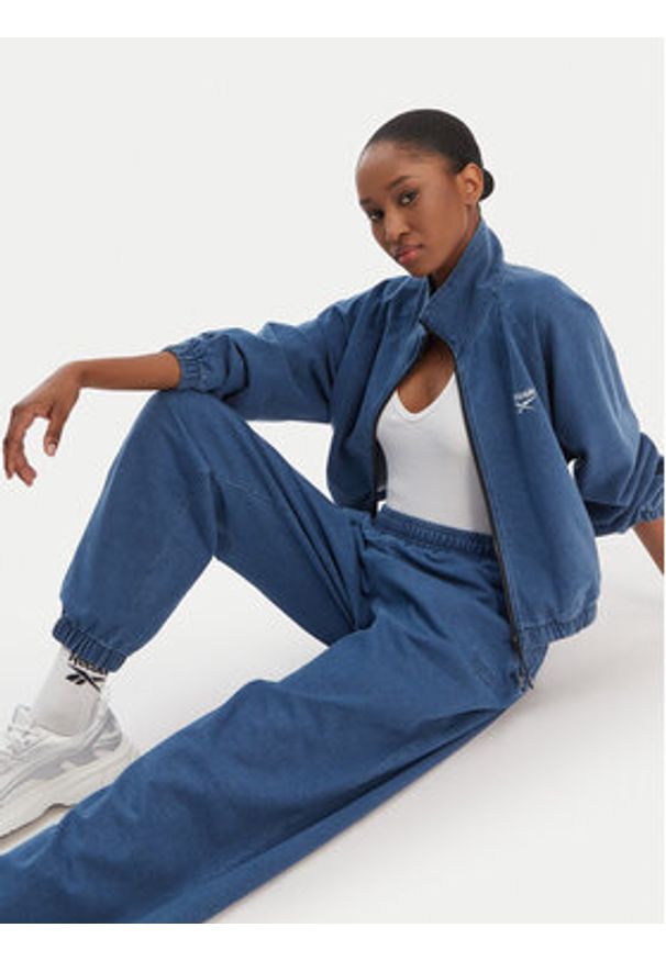 Reebok Spodnie dresowe Tenley RK25488CCW Niebieski Regular Fit. Kolor: niebieski. Materiał: bawełna