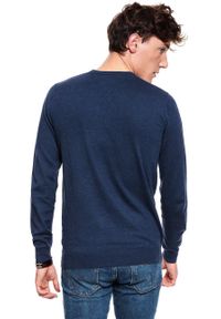 Wrangler - WRANGLER CREWNECK MĘSKI SWETER KLASYCZNY KNIT NAVY W8A02P114. Styl: klasyczny #6