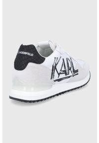 Karl Lagerfeld Buty skórzane kolor biały. Nosek buta: okrągły. Zapięcie: sznurówki. Kolor: biały. Materiał: skóra #5
