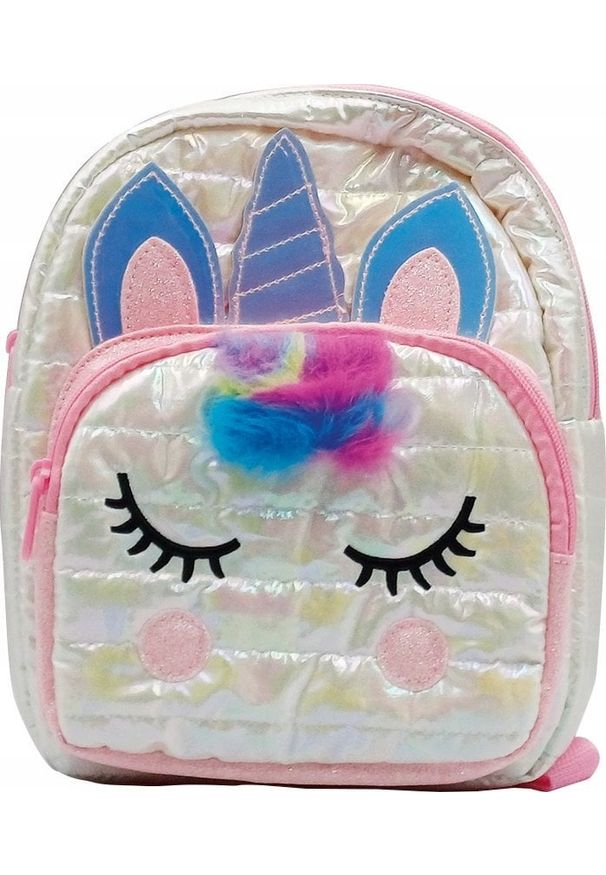 Stnux Plecak Puffy Unicorn biały 20x26x8cm STN 8738. Kolor: biały