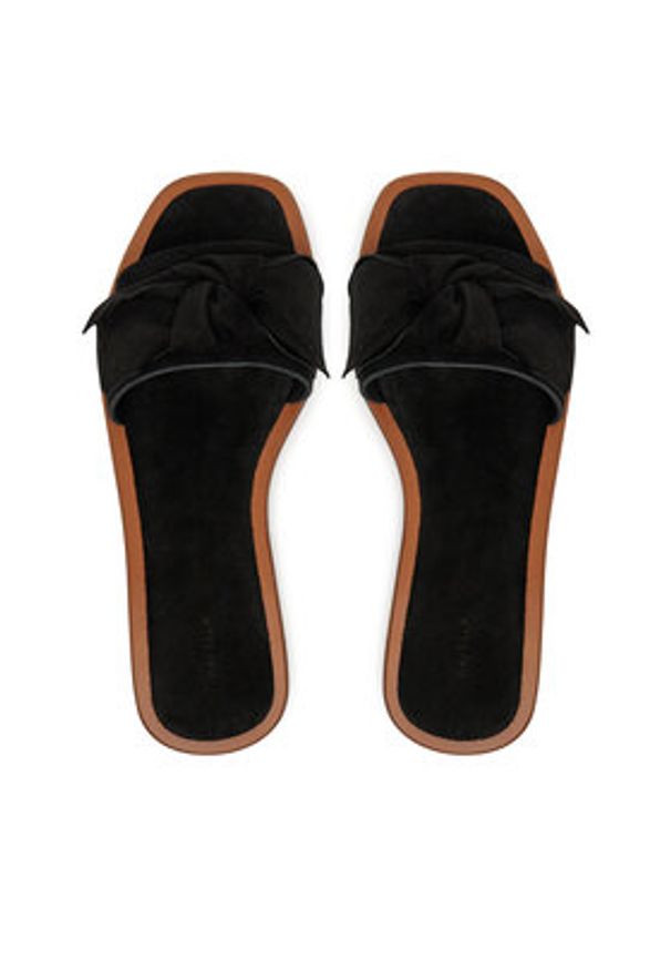 Marella Klapki Casere 2513521077200 Czarny. Kolor: czarny. Materiał: zamsz, skóra