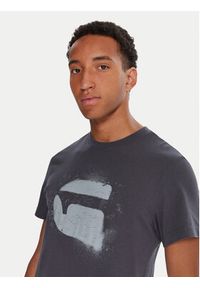 G-Star RAW - G-Star Raw T-Shirt Spray Logo D26833-D101 Granatowy Regular Fit. Kolor: niebieski. Materiał: bawełna #3