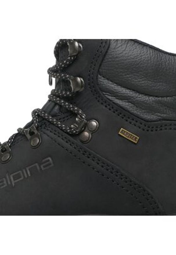 Alpina Trekkingi Tundra 6931-1 Czarny. Kolor: czarny. Materiał: skóra, nubuk. Sport: turystyka piesza