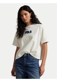 Polo Ralph Lauren T-Shirt 211965119001 Écru Oversize. Typ kołnierza: polo. Materiał: bawełna