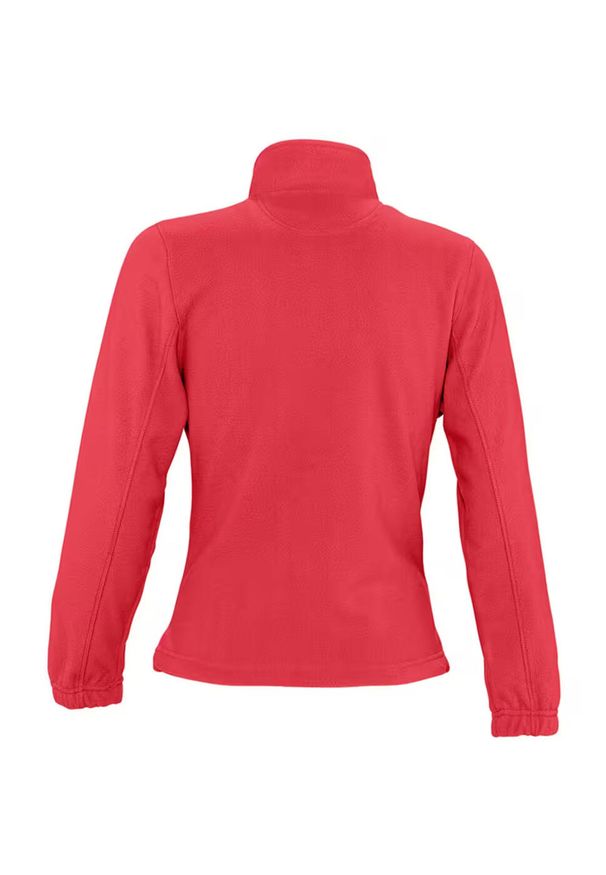 SOL'S - Damska Bluza Polarowa North Fleece Jacket. Kolor: czerwony. Materiał: polar. Sezon: zima
