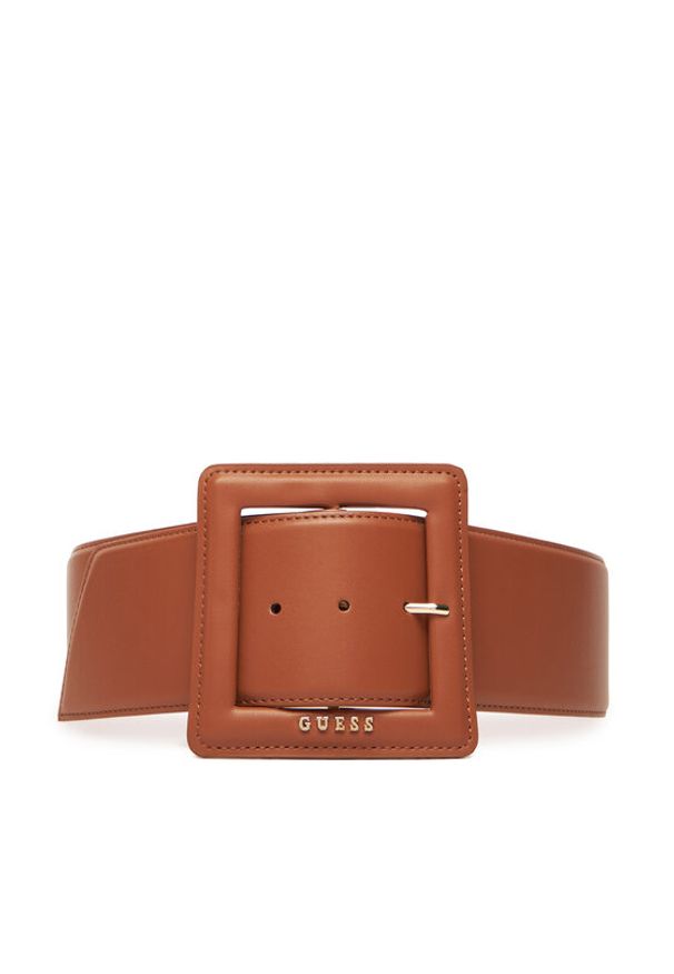 Guess Pasek Damski BW9245 P5370 Brązowy. Kolor: brązowy. Materiał: skóra