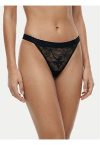 TOMMY HILFIGER - Tommy Hilfiger Stringi UW0UW06267 Czarny. Kolor: czarny. Materiał: syntetyk #1