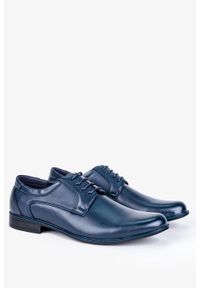 Badoxx - Granatowe buty wizytowe sznurowane badoxx mxc455. Kolor: niebieski. Styl: wizytowy #2