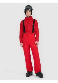 4f - 4F Spodnie narciarskie z szelkami membrana 15000 męskie - czerwone M. Kolor: czerwony. Materiał: materiał. Technologia: Thinsulate. Sezon: zima. Sport: narciarstwo #2