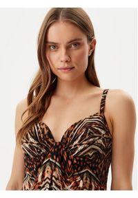 Miraclesuit Tankini Tribal Tigress Gala 6552281 Brązowy. Kolor: brązowy. Materiał: syntetyk