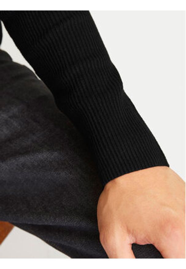 Jack & Jones - Jack&Jones Sweter Perfect 12257771 Czarny Regular Fit. Kolor: czarny. Materiał: bawełna