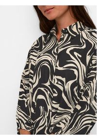 Kaffe Sukienka koszulowa Carmen 10508329 Czarny Loose Fit. Typ kołnierza: typu carmen. Kolor: czarny. Materiał: wiskoza. Typ sukienki: koszulowe #6