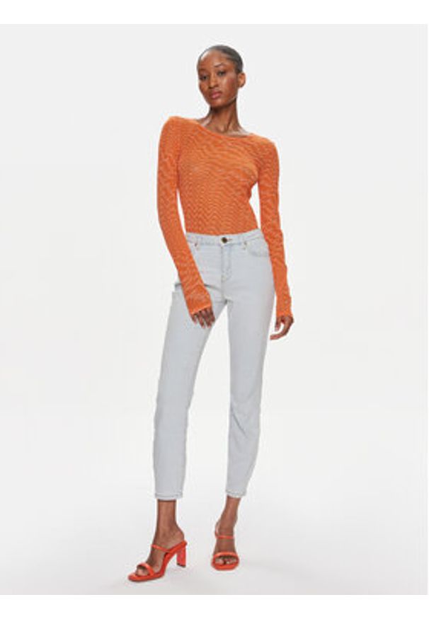 Pinko Bluzka Berlino 100639 A1A0 Pomarańczowy Regular Fit. Kolor: pomarańczowy. Materiał: syntetyk