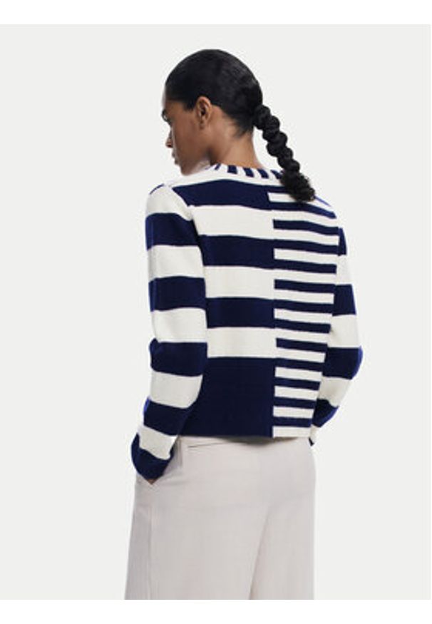 Desigual Sweter Malmoe 25WWJF17 Granatowy Regular Fit. Kolor: niebieski. Materiał: syntetyk