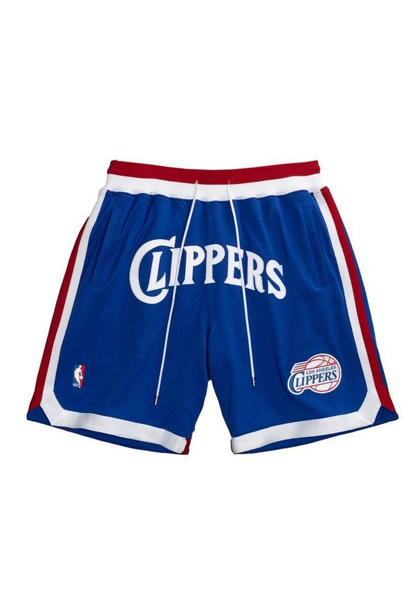 Mitchell & Ness - Szorty Los Angeles Clippers Just Don Classics 1984/85. Kolor: niebieski. Materiał: poliester. Długość: krótkie. Sezon: lato