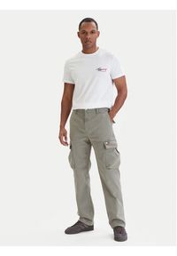 Tommy Jeans T-Shirt DM0DM22538 Biały Slim Fit. Kolor: biały. Materiał: bawełna #3