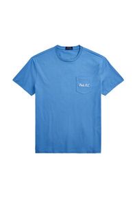 Polo Ralph Lauren T-Shirt 710P00084001 Niebieski Custom Slim Fit. Typ kołnierza: polo. Kolor: niebieski. Materiał: bawełna #5