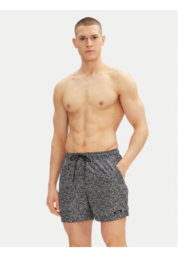 Calvin Klein Swimwear Szorty kąpielowe KM0KM01120 Czarny Regular Fit. Kolor: czarny. Materiał: syntetyk