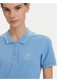 Beverly Hills Polo Club Sukienka codzienna P-SS26W-ABP526590-0298 Niebieski Regular Fit. Okazja: na co dzień. Typ kołnierza: polo. Kolor: niebieski. Materiał: bawełna. Typ sukienki: proste. Styl: casual #2