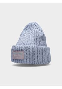 4f - Czapka zimowa dziewczęca. Kolor: turkusowy. Sezon: zima #2