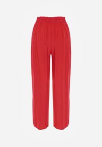 Born2be - Czerwone Spodnie Sharrill. Kolor: czerwony. Materiał: wiskoza. Długość: długie. Wzór: jednolity, gładki, aplikacja. Styl: elegancki #7