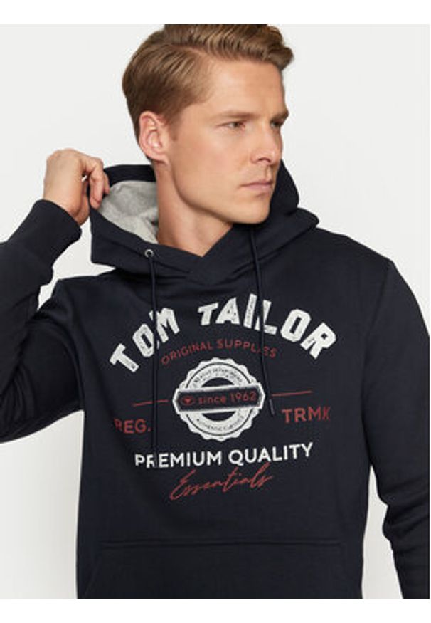 Tom Tailor Bluza 1043292 Niebieski Regular Fit. Kolor: niebieski. Materiał: syntetyk, bawełna