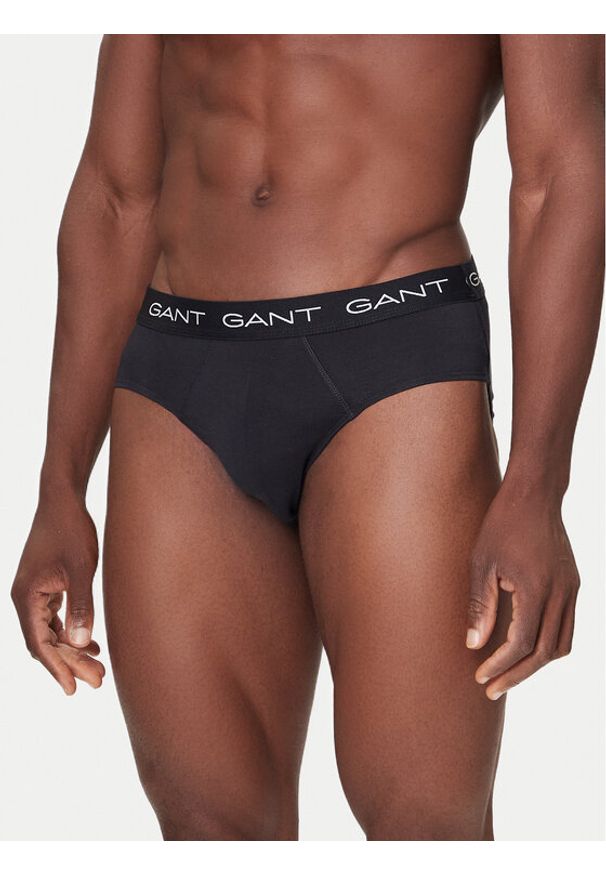 GANT - Gant Komplet 3 par slipów 900023001 Czarny. Kolor: czarny. Materiał: bawełna