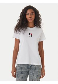 Guess Jeans T-Shirt W6GI45 K8HM0 Biały Regular Fit. Kolor: biały. Materiał: bawełna #1