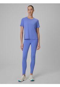 4f - 4F Koszulka treningowa loose szybkoschnąca damska - niebieska S. Kolor: niebieski. Materiał: włókno, materiał. Sport: fitness #2