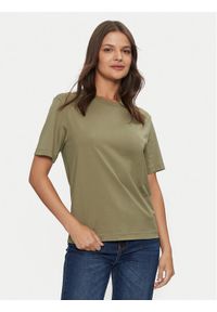 Lacoste T-Shirt TF7215 Khaki Loose Fit. Kolor: brązowy. Materiał: bawełna #1