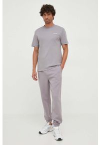 Calvin Klein t-shirt bawełniany kolor szary z nadrukiem. Kolor: szary. Materiał: bawełna. Wzór: nadruk #5
