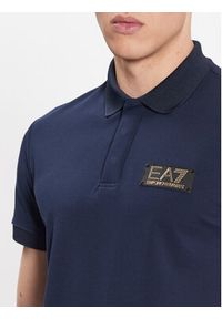 EA7 Emporio Armani Polo 3RPF01 PJ5AZ 1554 Granatowy Regular Fit. Typ kołnierza: polo. Kolor: niebieski. Materiał: bawełna