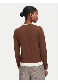 Marella Sweter Prugna 2625366181 Brązowy Regular Fit. Kolor: brązowy. Materiał: wełna #5