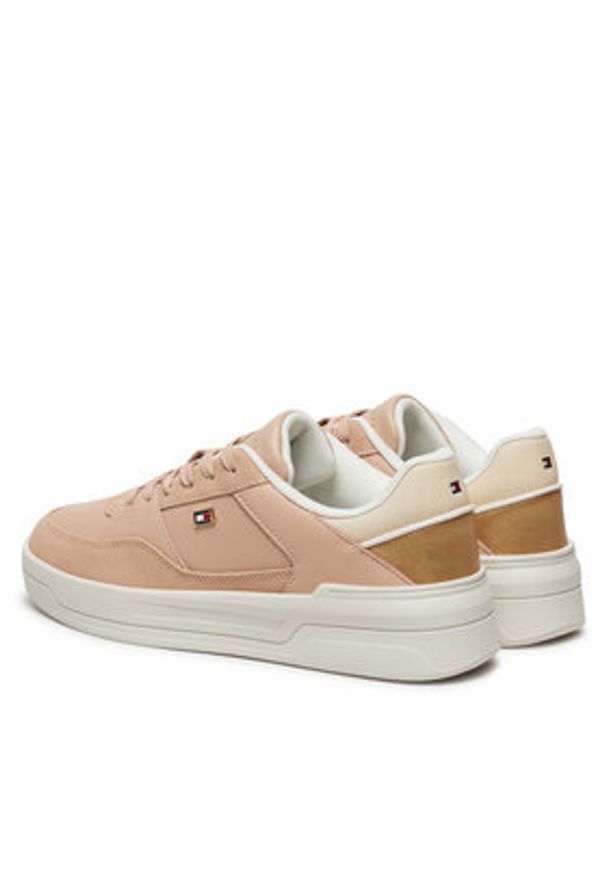 TOMMY HILFIGER - Tommy Hilfiger Sneakersy Essent Basket FW0FW08615 Różowy. Kolor: różowy. Materiał: skóra