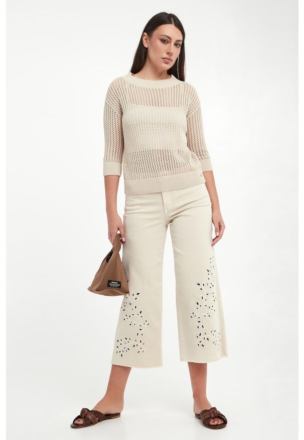 Joseph Ribkoff - Jeansy damskie ażurowe JOSEPH RIBKOFF JEANS. Wzór: ażurowy