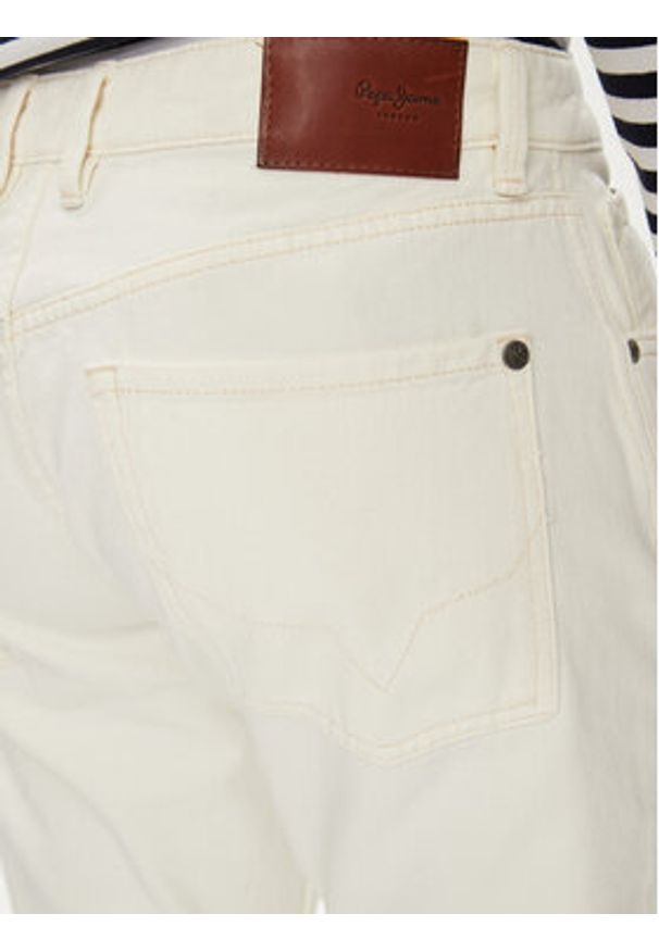 Pepe Jeans Jeansy PM207392 Écru Tapered Fit