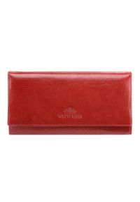Wittchen - Damski portfel ze skóry klasyczny duży. Kolor: czerwony. Materiał: skóra #1