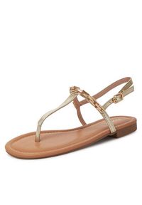 DeeZee Sandały E2141-1 Złoty. Kolor: złoty. Materiał: skóra #5
