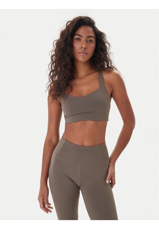 GIRLFRIEND COLLECTIVE - Girlfriend Collective Biustonosz sportowy Float Riley 1055 Beżowy. Kolor: beżowy. Materiał: syntetyk