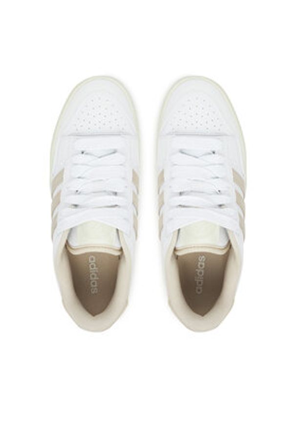 Adidas - adidas Buty do koszykówki Rapid Court Low JR3162 Biały. Kolor: biały. Materiał: skóra. Sport: koszykówka