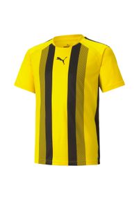 Koszulka dziecięca Puma Team Liga Striped. Kolor: żółty, czarny, wielokolorowy, pomarańczowy. Sport: piłka nożna #1