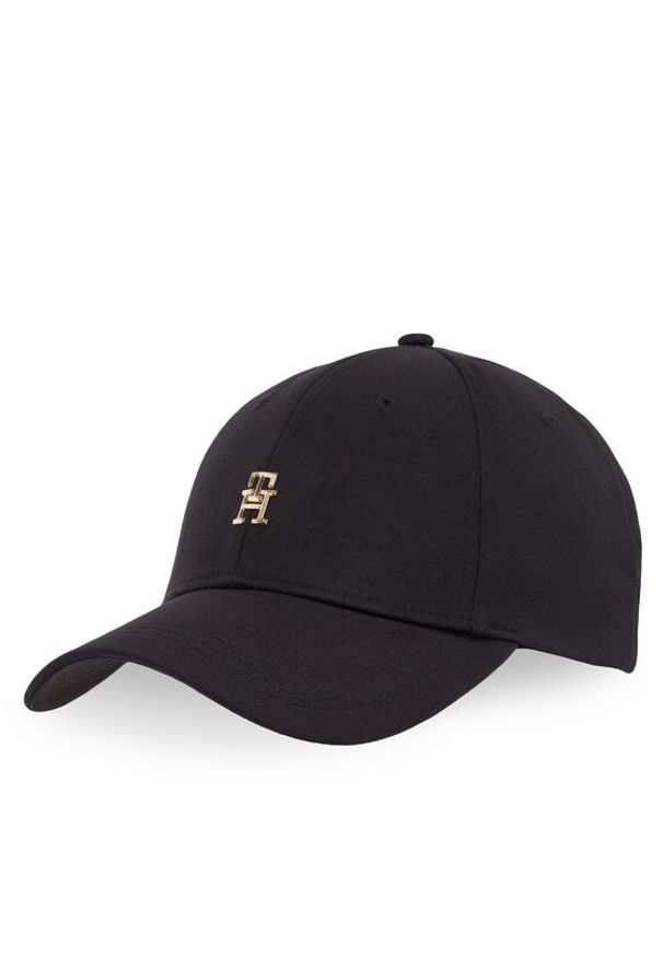 TOMMY HILFIGER - Tommy Hilfiger Czapka z daszkiem Elevated Chic Cap AW0AW17128 Czarny. Kolor: czarny. Materiał: materiał, bawełna