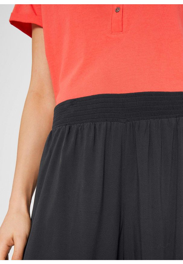 bonprix - Spodnie culotte w długości do łydki, ze zrównoważonej wiskozy. Kolor: szary. Materiał: wiskoza. Styl: elegancki