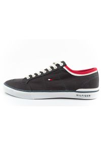 TOMMY HILFIGER - Buty sportowe trampki do chodzenia męskie Tommy Hilfiger. Kolor: niebieski. Materiał: materiał. Szerokość cholewki: normalna. Sport: turystyka piesza